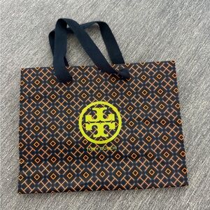 Tory Burch Geometric Black and Orange Shopping bag
